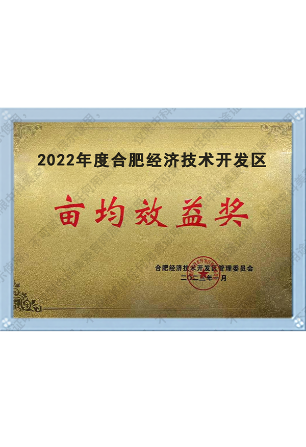 2022年度合肥經濟技術開發區畝均效益獎